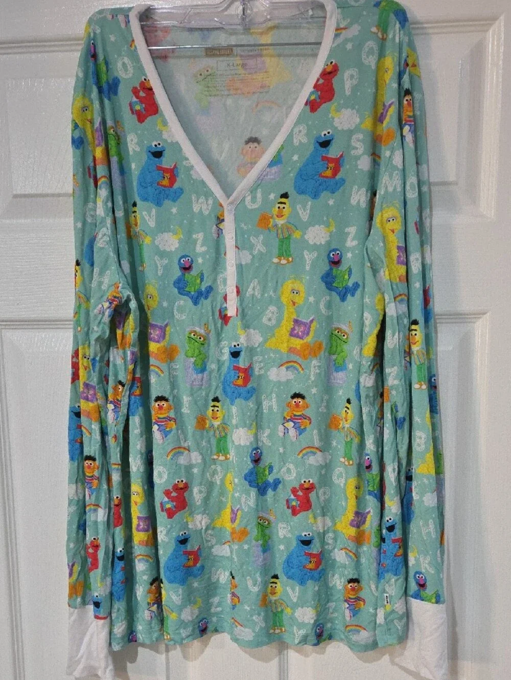 Little Sleepies Mint Green Sesame Street Character Pajama Set